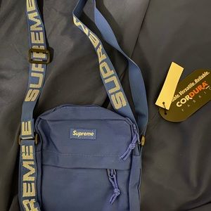 Blue supreme shoulder bag